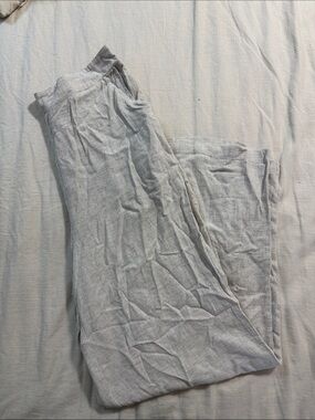 Light Linen-Blend Wide Leg Pants